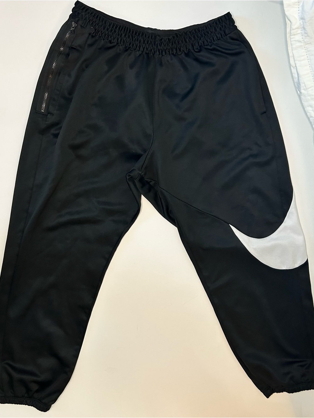 Nike Mens XXL Therma Big Swoosh Fleece Warmup Joggers Black